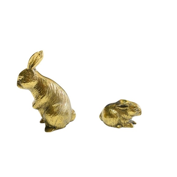 VTG BRASS Bunnies set of 2. - Picture 8 of 12